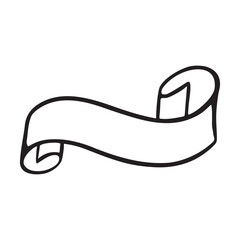 Banner clip art design on plain white transparent isolated background for card, shirt, hoodie, sweatshirt, apparel, tag, mug, icon, poster or badge