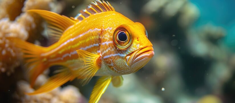 Underwater fish close-up photography of marine life.