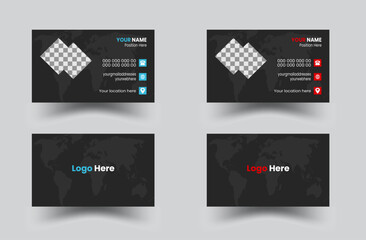  Business cards Modern business cards templates.Business card template design with front and back presentation. modern Luxury Business card design template. business  visiting card design with   compa © MDMursalin