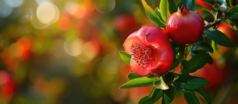 The pomegranate flower has cultural and symbolic importance in different traditions.