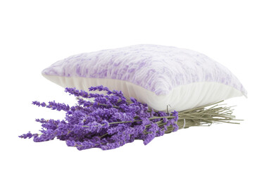 World Mental Health Day Relaxation Lavender Pillow On Transparent Background.