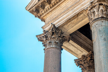 Ionian column capital, architectural detail.