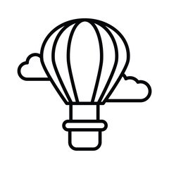 Obraz premium Hot Air Balloon Icon vector. Stock illustration.
