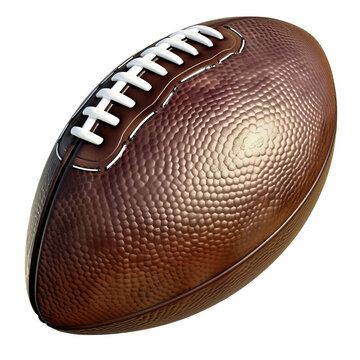 Super bowl, American football ball isolated on white, transparent, PNG