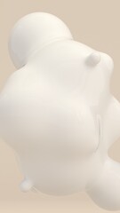 Abstract Liquid Spheres Floating 3D