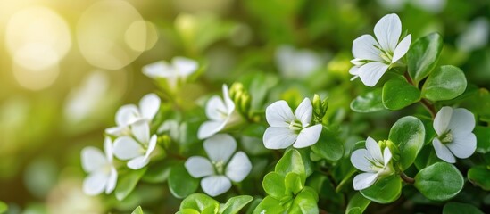 Bacopa monnieri, an Ayurvedic herb known as Brahmi, supports brain health and cognition. - obrazy, fototapety, plakaty