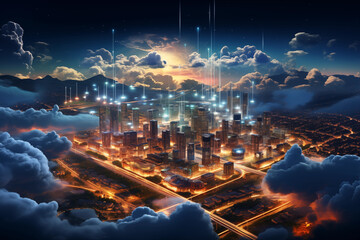 Smarte Stadt der Zukunft, Vernetzte Stadt, Big Data und Virtuelle Realität als moderne Innovation