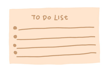 Cute pastel To Do List cartoon element