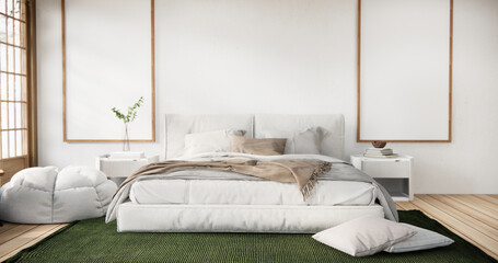 interior mock up with decoration in bedroom.