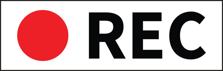 Fototapeta na wymiar REC button,Recording icon [vector illustration],Record