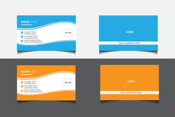 clean business card template with modern style.