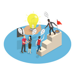 3D Isometric Flat  Illustration of Charisma Benefits. Item 2