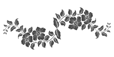 Fotobehang flower stencil vector design vector eps © senimanto
