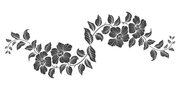 flower stencil vector design vector eps