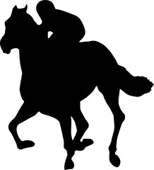 Obraz premium black Horse Silhouette png Vector Illustration. Wild Horse racing PNG on transparent background