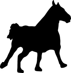 black Horse Silhouette png Vector Illustration. Wild Horse racing PNG on transparent background