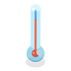 3D Isometric Flat  Set of Thermometers. Item 5