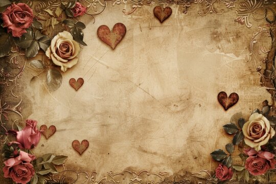 Heartfelt Invitations Featuring Hearts And Roses For Various Memorable Moments. Сoncept Romantic Weddings, Anniversary Celebrations, Sweet Sixteen Parties, Bridal Showers, Valentine's Day Soirées