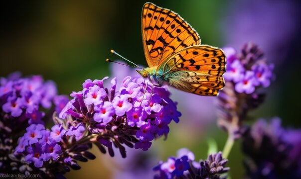 Close-Up of Butterfly on Flower