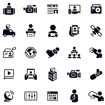 News Media Icons vector design