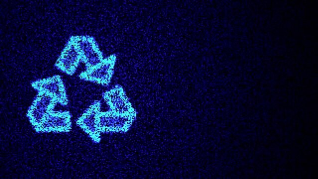 Recycle icon, motion animation with 4 variations, seven-second videos with 1 second of transitions and 5 seconds that can be seamlessly looped.	