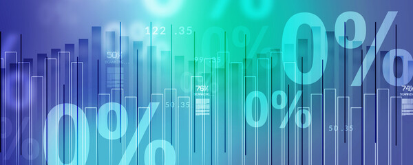 2d rendering Stock market online business concept. business Graph 
