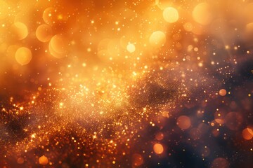 Obraz premium An enchanting and captivating image unfolds before our eyes, with a vibrant golden light that bathes a glittering background.