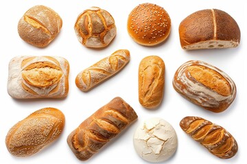 assortment of baked bread