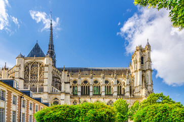 Amiens Cathedral Basilica of Our Lady Roman Catholic Church High Gothic architecture style building...
