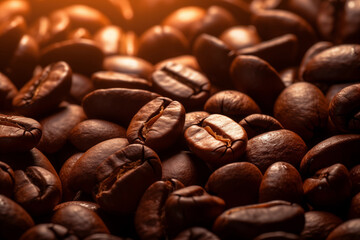 Fototapeta premium Cup of coffee. Coffee beans. Cozy good morning. Cafe