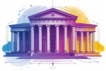 Fototapeta premium Illustration of the courthouse