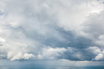 Rainy cloudy grey sky before rain