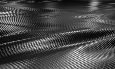 wave carbon fibre. modern background. 3d render