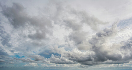 Rainy cloudy grey sky before rain