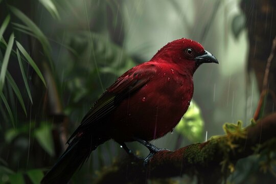 red cardinal in the forest
