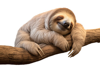 Sloth sleeping on a tree branch