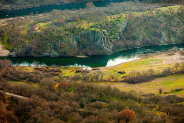 Scenary view of river Arda meanders at Rhodope mountains in Bulgaria