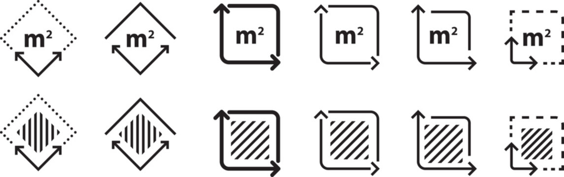 Square metre  icon , Vector illustration