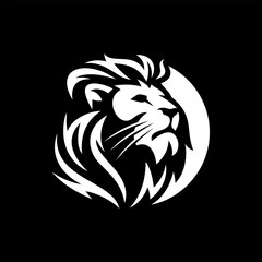 Obraz premium King Lion Head Logo Template, Lion Strong Logo Golden Royal Premium Elegant Design