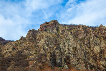 Naklejka premium Scenary view of river Arda meanders at Rhodope mountains in Bulgaria