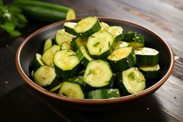 Pieces fresh zucchini. Ripe vegetarian. Generate Ai