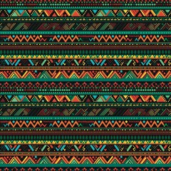 ancient Bohemian times African American style, popular among people, native, all colors, seamless fabric patterns, geometric patterns, textiles, tribal handicrafts Culture, tradition, heritage, art
