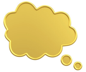 Speech Bubble. Text Box. 3D Illustration.