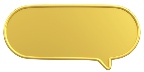 Speech Bubble. Text Box. 3D Illustration.