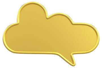 Speech Bubble. Text Box. 3D Illustration.