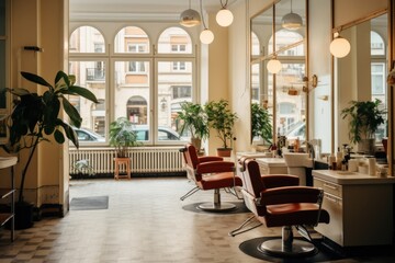Interior of a empty beauty salon