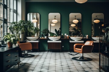Interior of a empty beauty salon