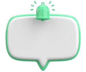 3D Notification Box. 3D Illustration.