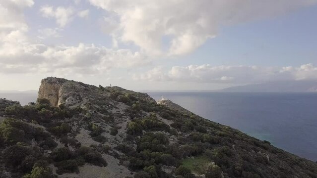Exploring Knidos Ancient City: Aerial Drone Video of Ruins, Harbor, and Marina Along Turkey's Scenic Coastline
