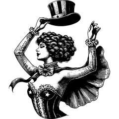 Cabaret Or Burlesque Showgirl 